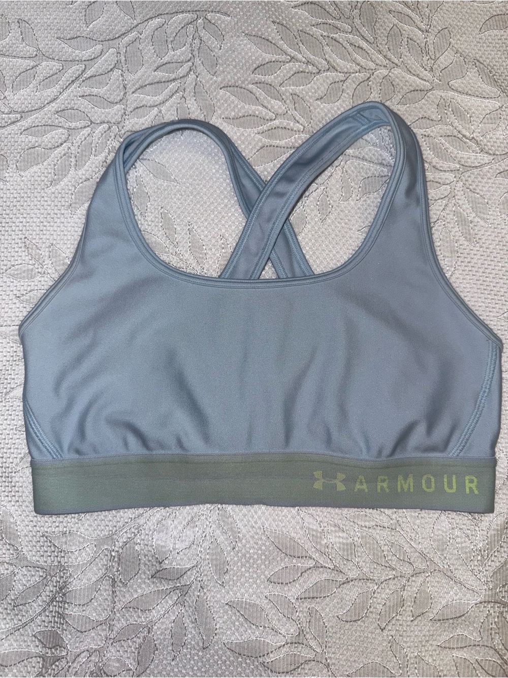 Under Armour (Medium) Blue/Green Compression Sports Bra - Picture 1 of 4
